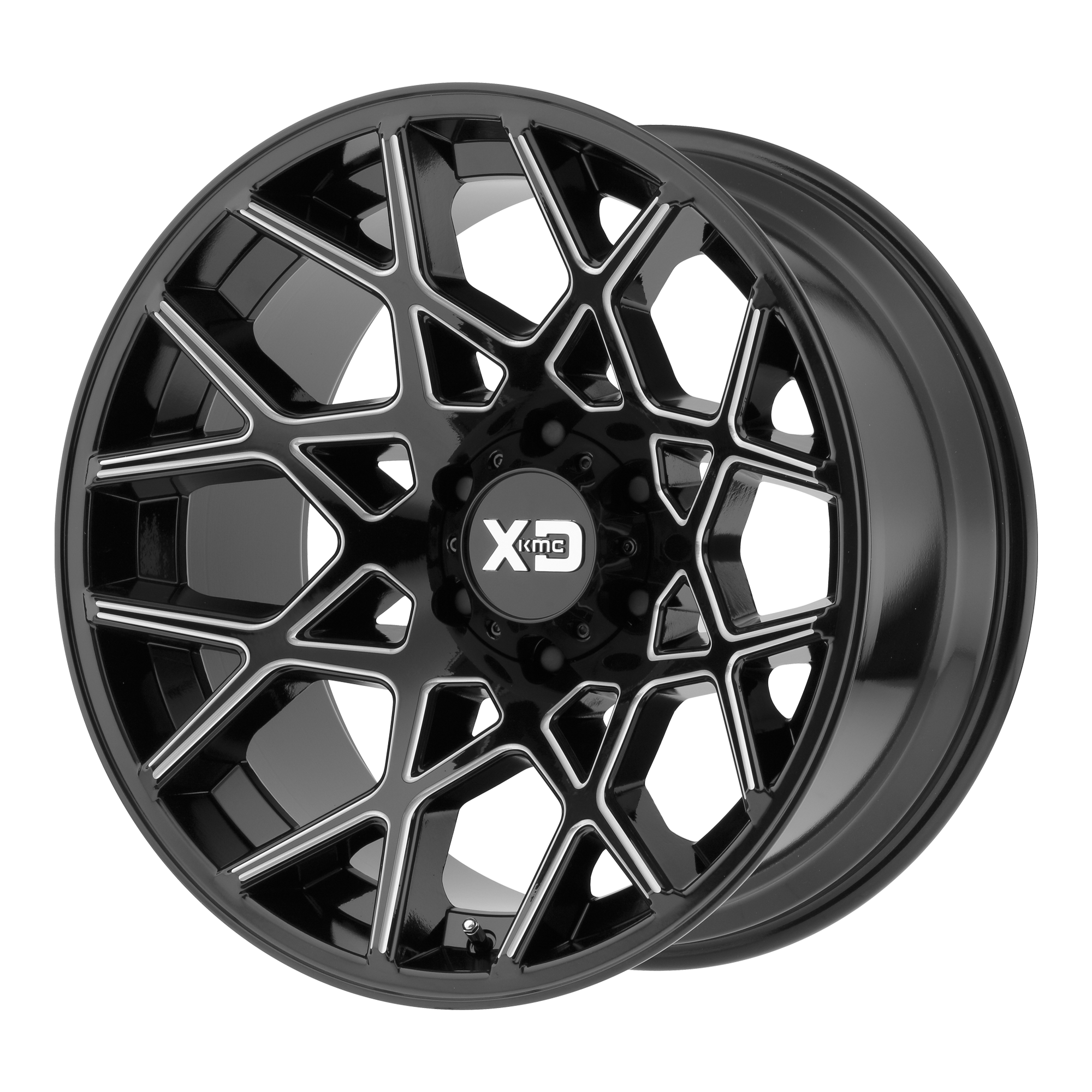 XD 20"x10" Non-Chrome Gloss Black Milled Custom Wheel ARSWCWXD83121050324N