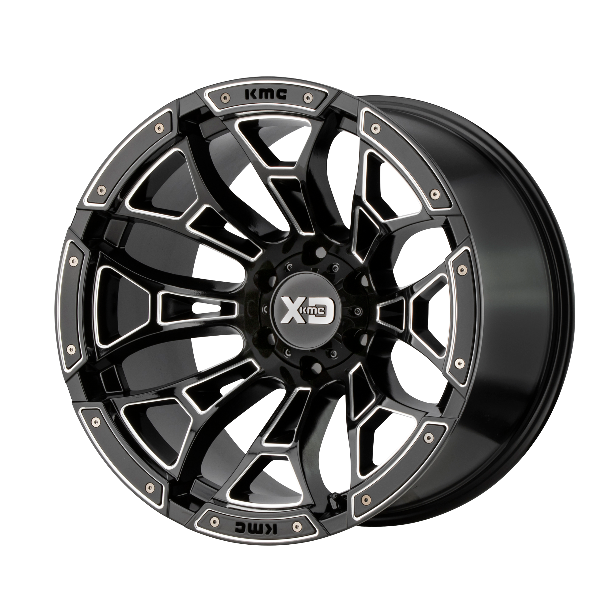 XD 20"x10" Non-Chrome Gloss Black Milled Custom Wheel ARSWCWXD84121050318N