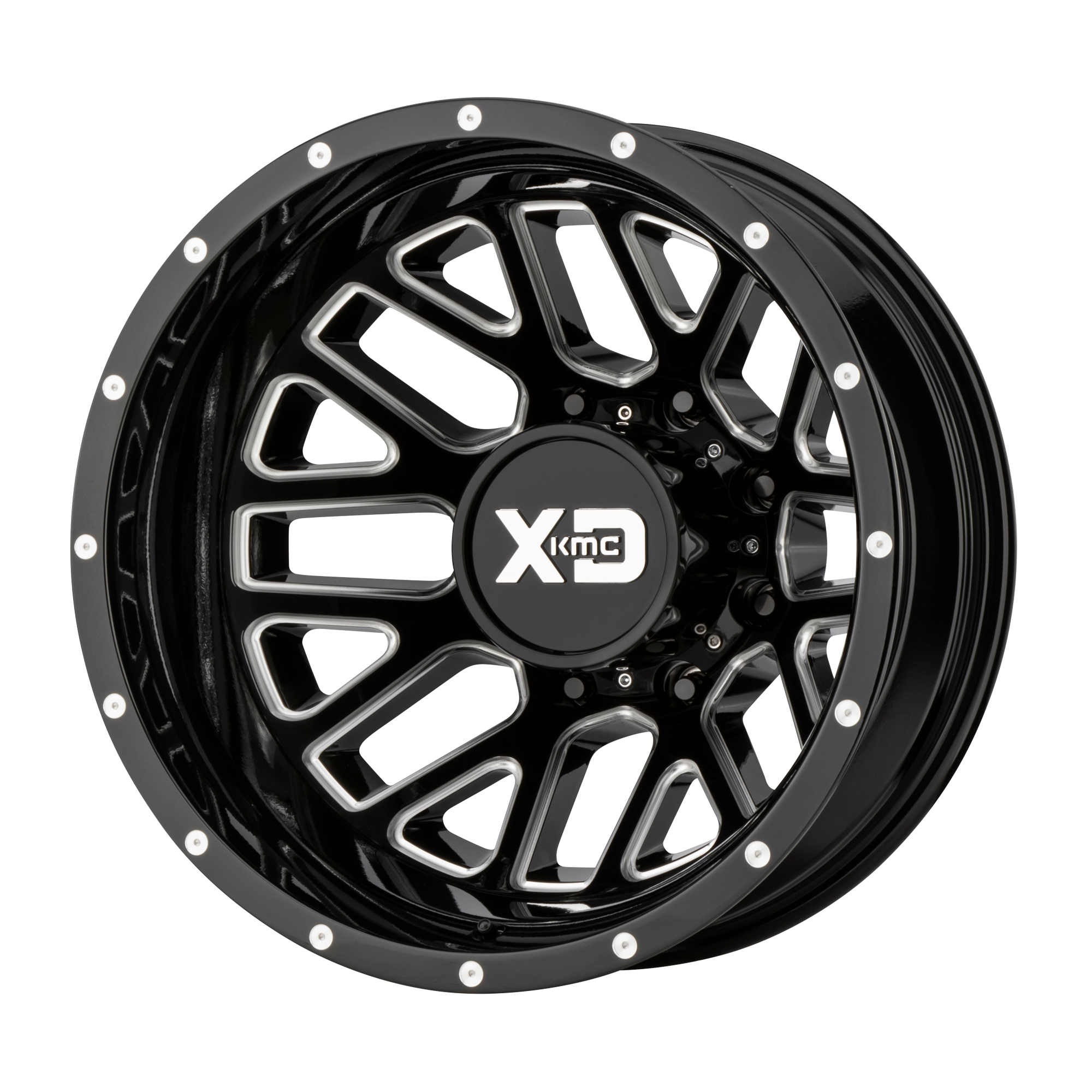 XD 20"x8.25" Non-Chrome Gloss Black Milled Rear Custom Wheel ARSWCWXD843208823198N