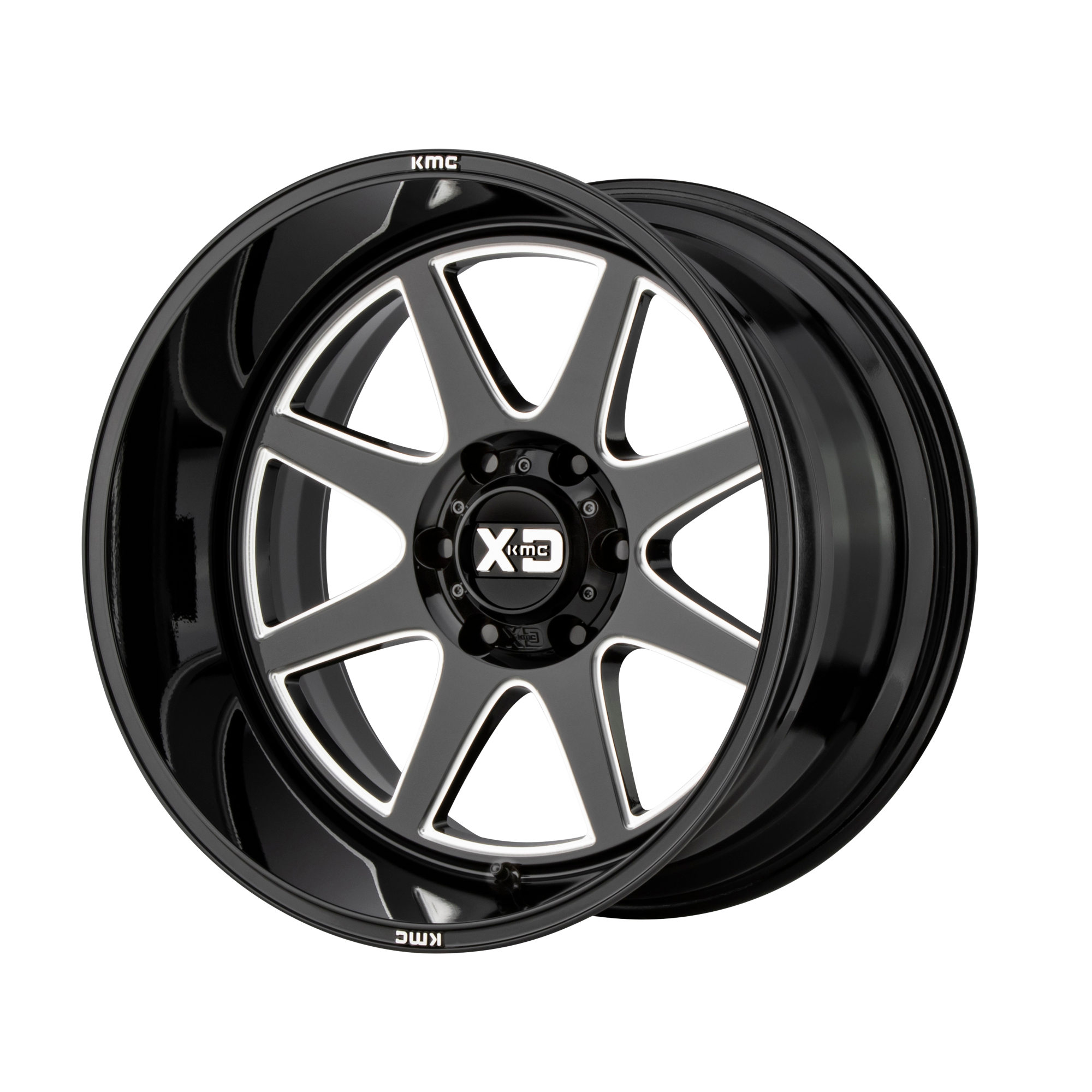 XD 20"x10" Non-Chrome Gloss Black Milled Custom Wheel ARSWCWXD84421050318N