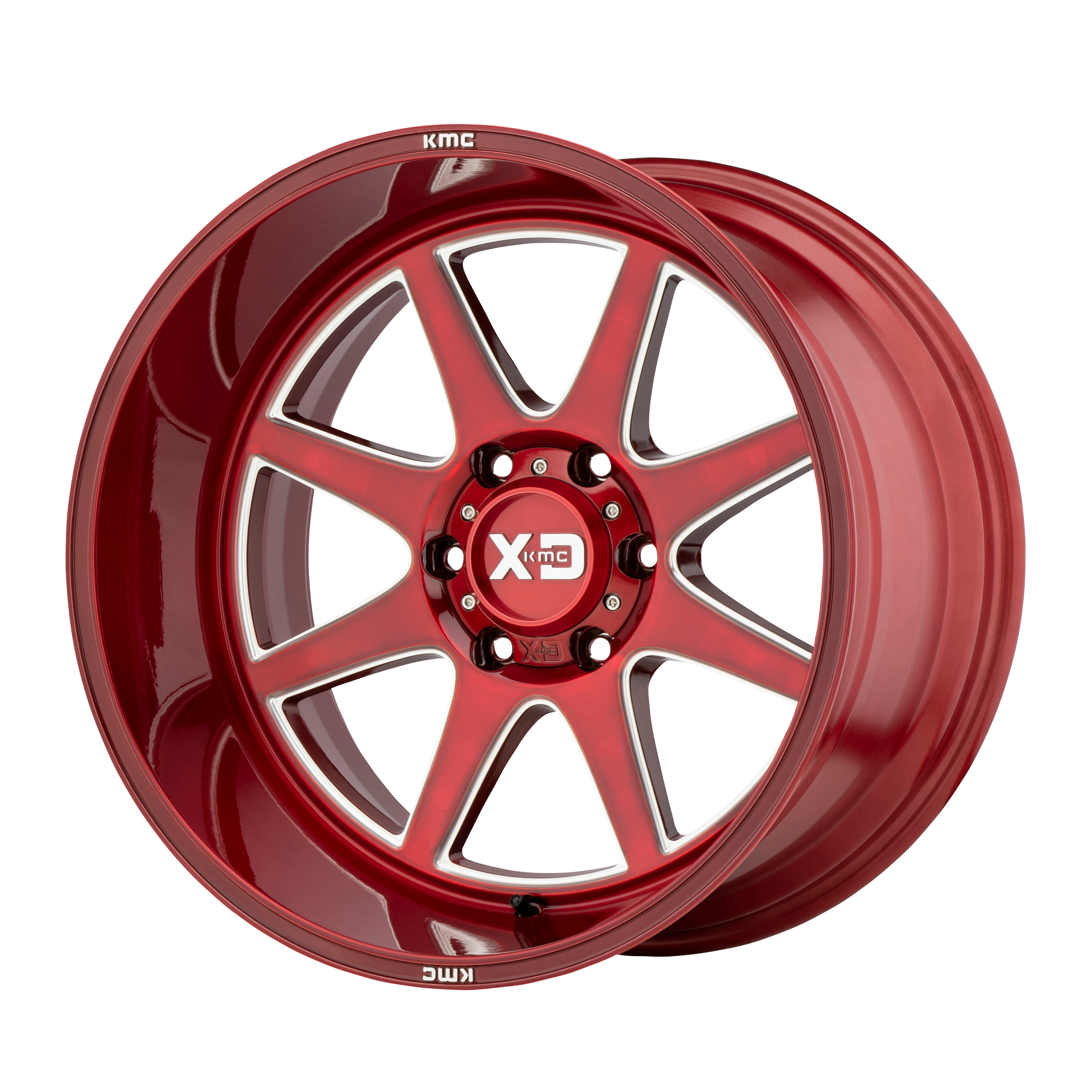 XD 20"x12" Non-Chrome Brushed Red With Milled Accent Custom Wheel ARSWCWXD84421280944N