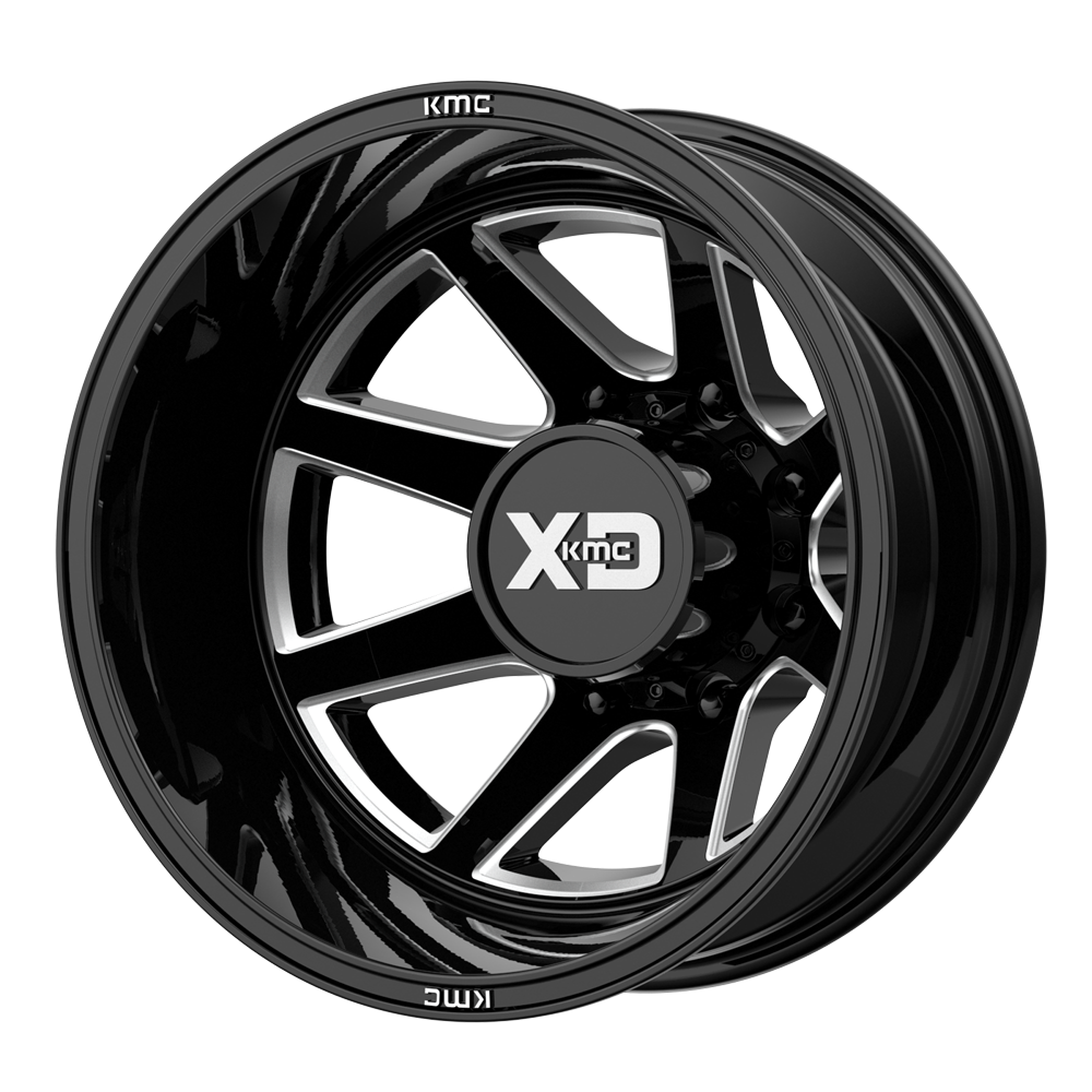 XD 22"x8.25" Non-Chrome Gloss Black Milled Rear Custom Wheel ARSWCWXD845282813246N