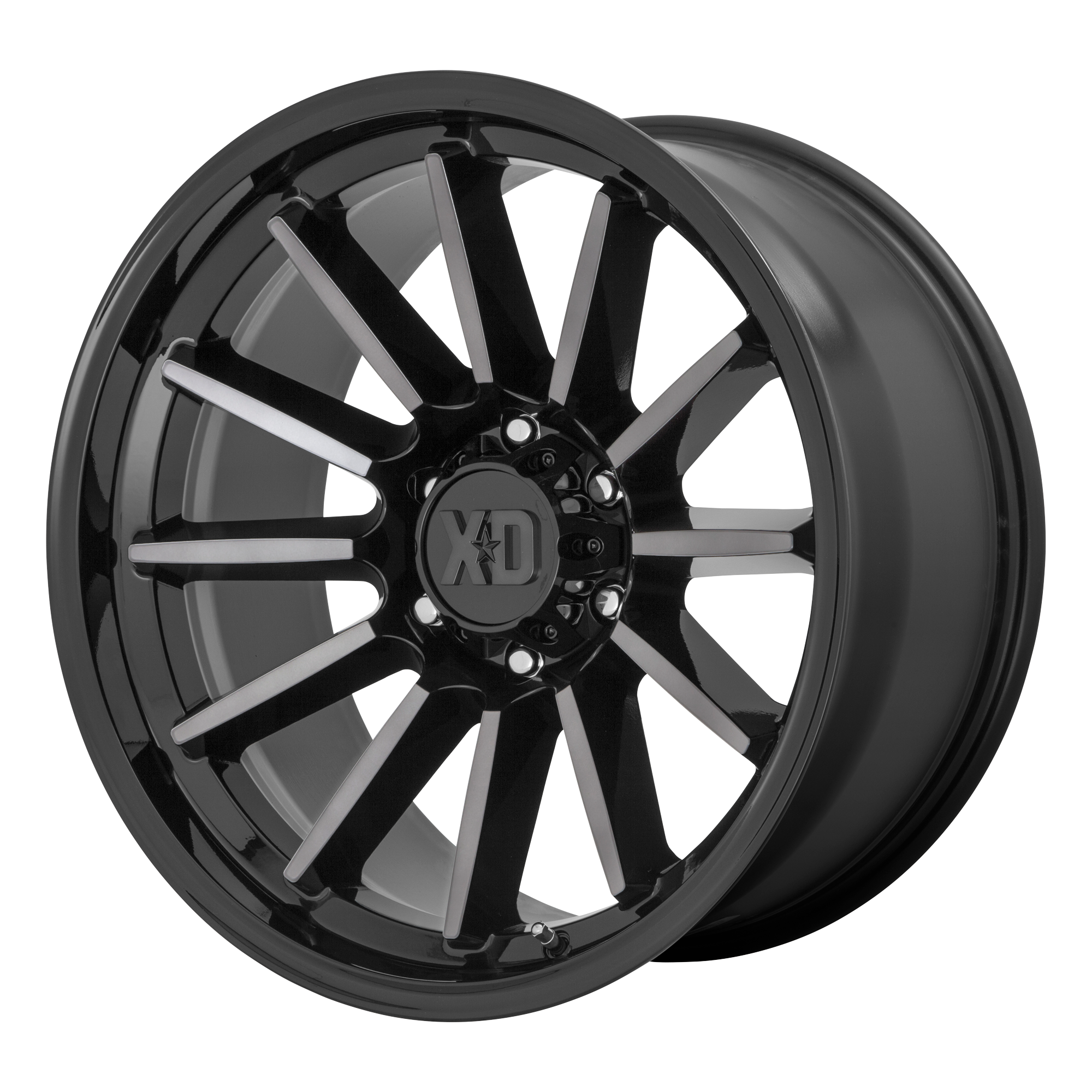 XD 20"x10" Non-Chrome Gloss Black Machined With Gray Tint Custom Wheel ARSWCWXD85521050418N