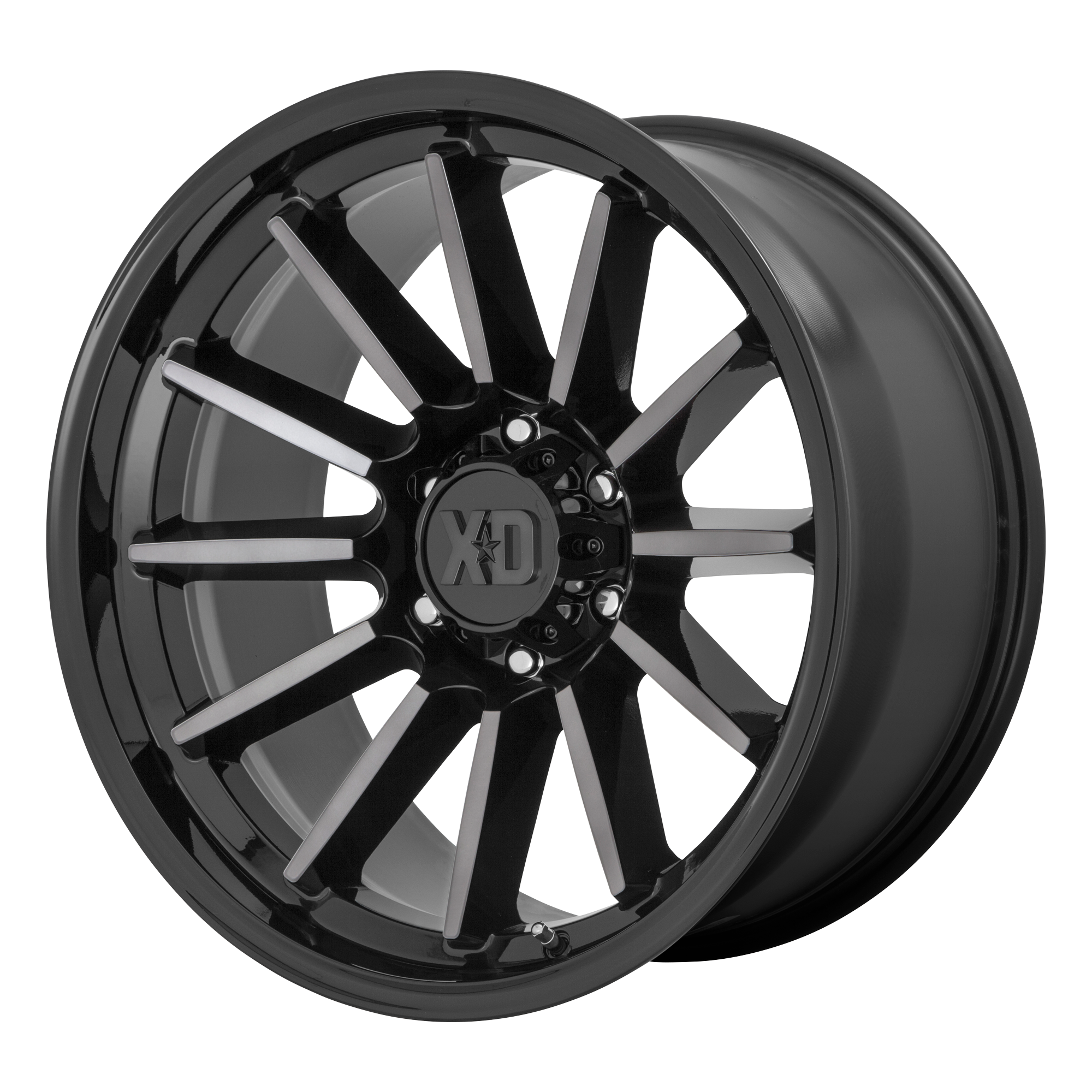 XD 20"x10" Non-Chrome Gloss Black Machined With Gray Tint Custom Wheel ARSWCWXD85521068418N