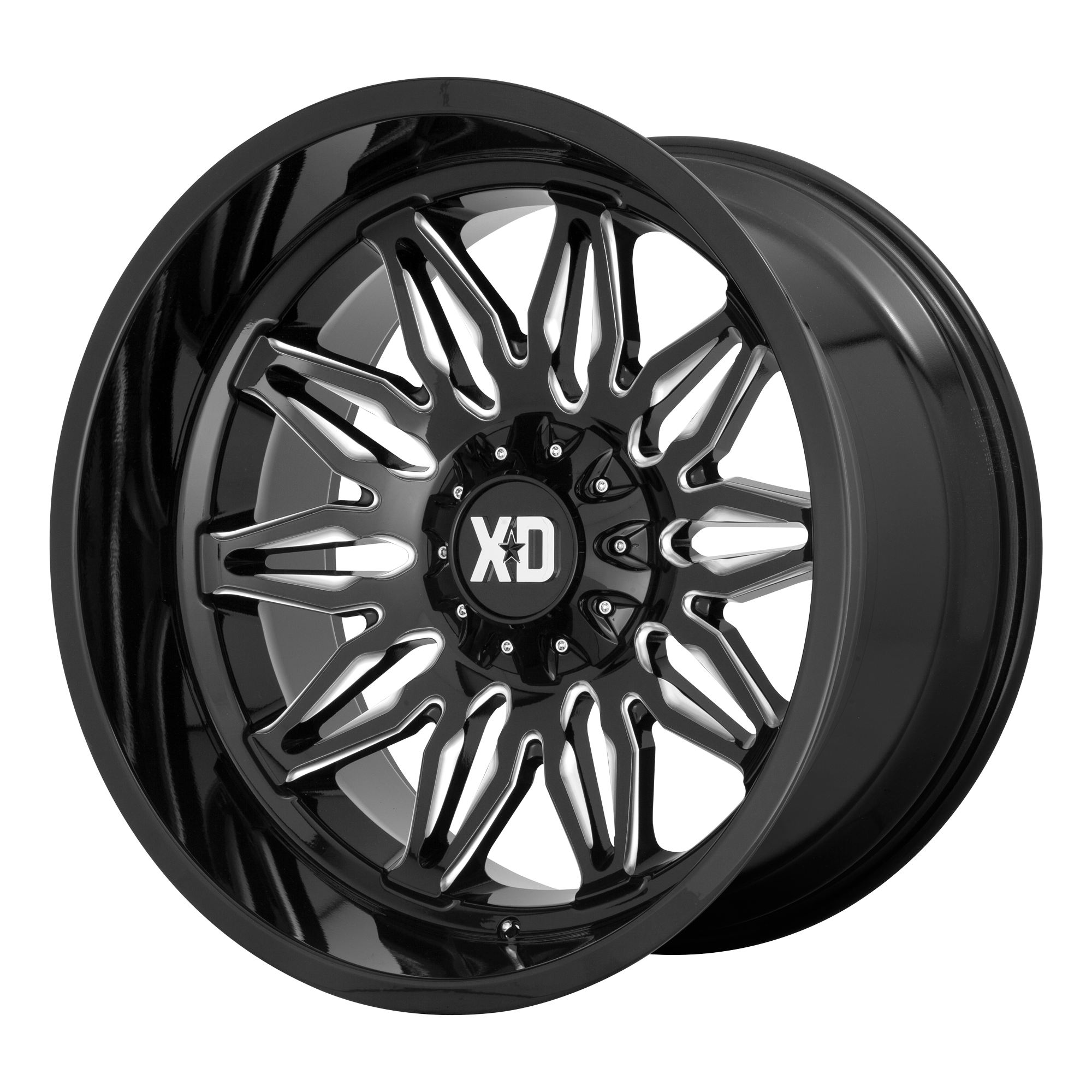 XD 20"x10" Non-Chrome Gloss Black Milled Custom Wheel ARSWCWXD85921035318N