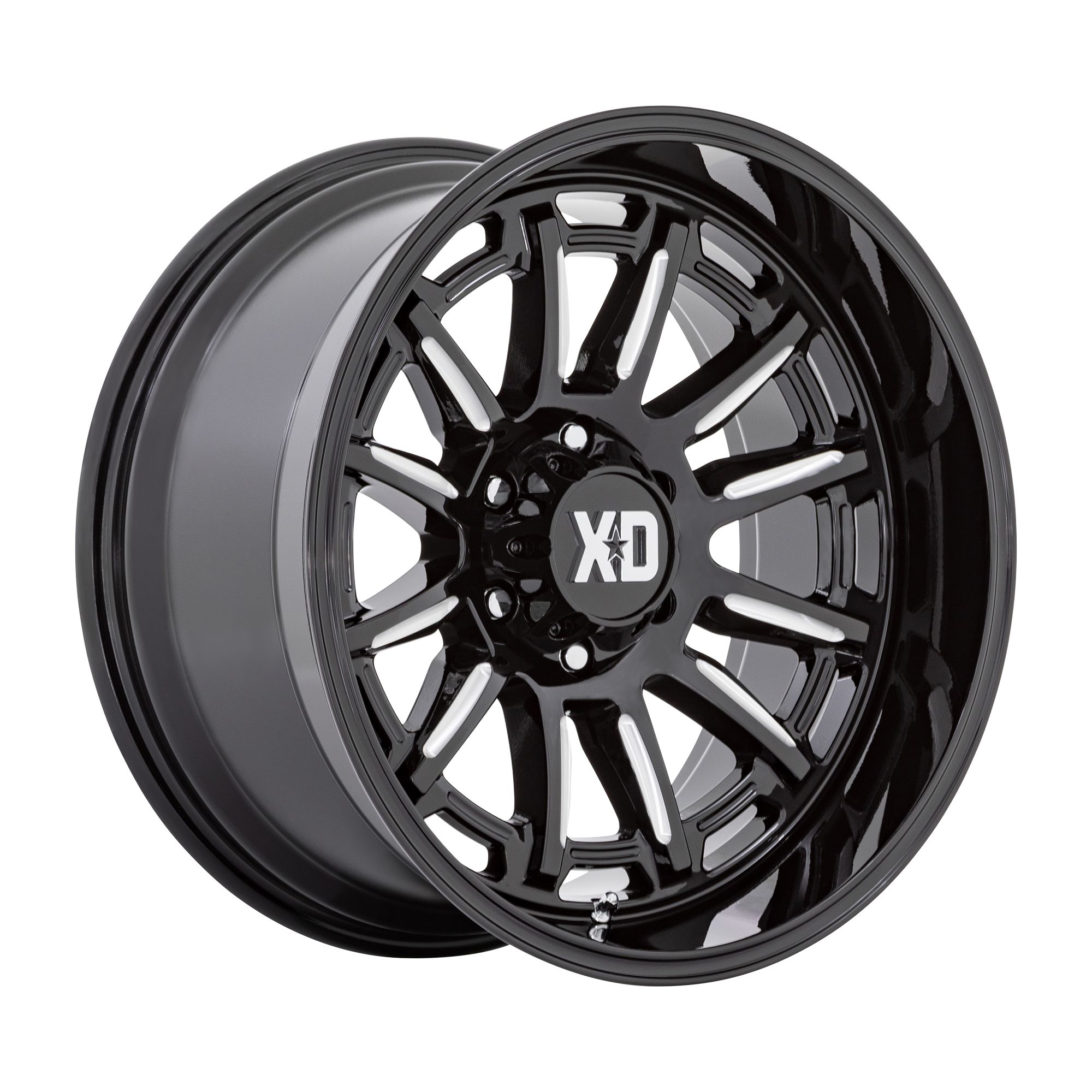 XD 20"x10" Non-Chrome Gloss Black Milled Custom Wheel ARSWCWXD86521050318N