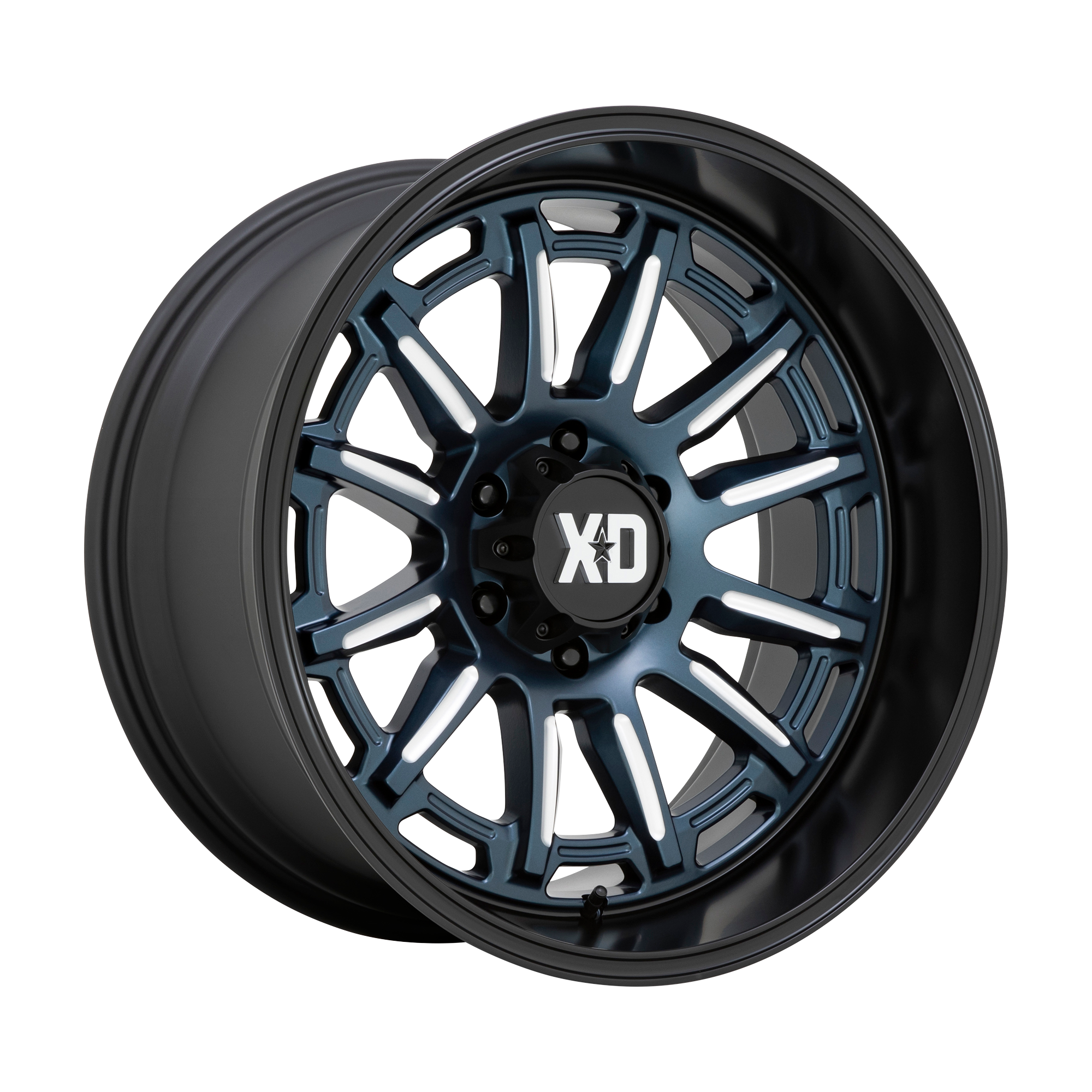 XD 20"x9" Non-Chrome Metallic Blue Milled With Black Lip Custom Wheel ARSWCWXD865290649A18